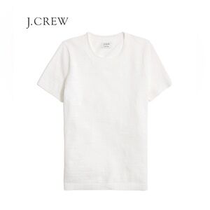 J-Crew NWT Short-Sleeve Linen Blend Crewneck Sweater XXL White